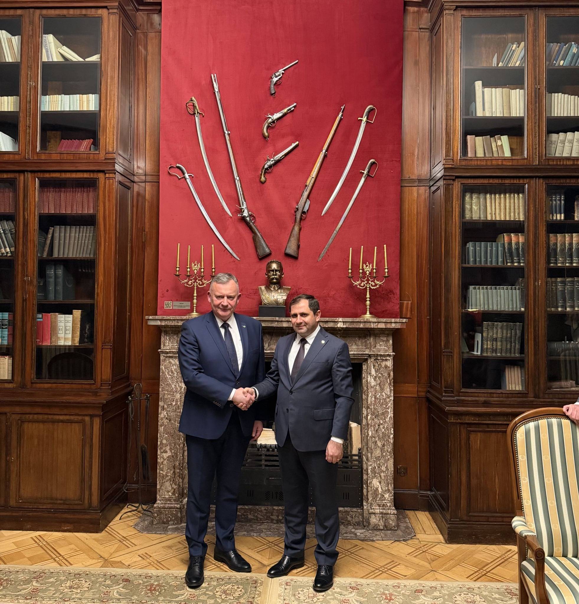 The official visit of the Minister of Defense of the RA to Poland concluded with a meeting and dinner with the State Secretary of the Ministry of National Defense of the RP