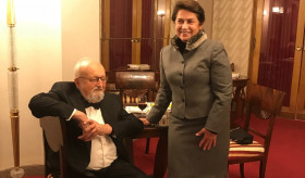 Mrs. Nouneh Sarkissian participated in Warsaw at the festive event dedicated to the 85th anniversary of the composer Krzysztof Penderecki 