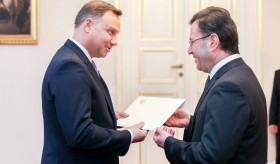 Դեսպան Սամվել Մկրտչյանն իր հավատարմագրերը հանձնեց Լեհաստանի նախագահին