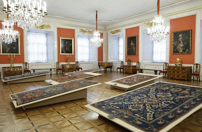 Armenian pieces from Teresa Sahakian&rsquo;s carpet collection are currently on display at the Royal Castle in Warsaw