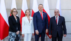 The Ambassador of Armenia to Poland and his wife attended the reception held on the occasion of Poland&rsquo;s National Day