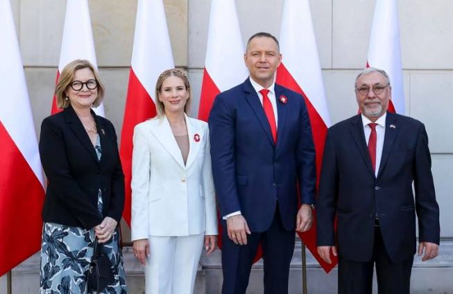 The Ambassador of Armenia to Poland and his wife attended the reception held on the occasion of Poland&rsquo;s National Day